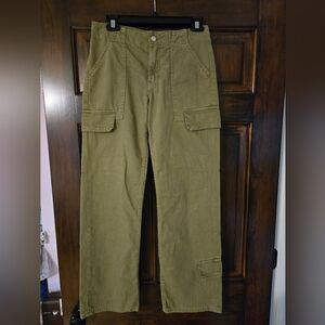 Zara Women's Cargo Ankle Pants, Olive Green